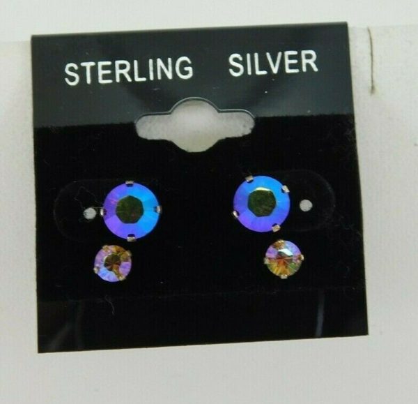 925-Sterling-Silver-2-sets-of-multi-colored-stud-Earrings-JK0380-202930406300