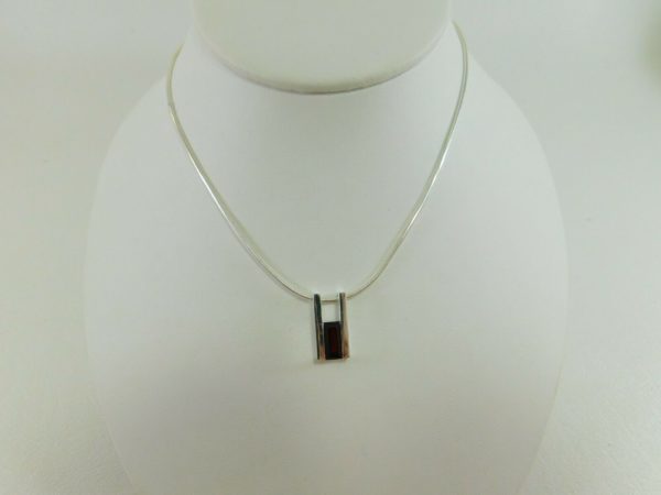 925-Sterling-Silver-Deep-Red-Stone-in-Open-Rectangle-Necklace-JM00117-254211148460