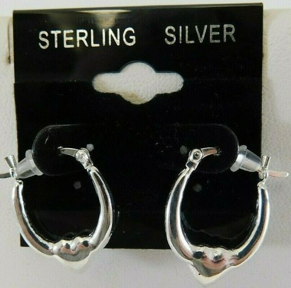 925-Sterling-Silver-Small-Hoop-Heart-Earrings-CM00090-254507107530