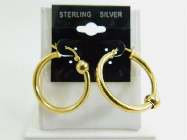 925-Sterling-Silver-12-Inch-Yellow-Hoop-with-moving-ball-Earrings-DA0536-202326543181