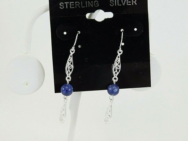 925-Sterling-Silver-Dangling-Earrings-With-Blue-Beads-JK0177-254522236161