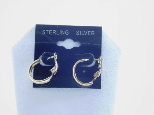 925-Sterling-Silver-Gold-Toned-Mirror-Finish-Hoop-Earrings-LA0760-253656117001