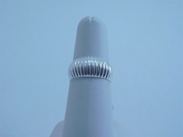 925-Sterling-Silver-Multi-Etched-Ribbed-Dome-Ring-LA0381-253660508691