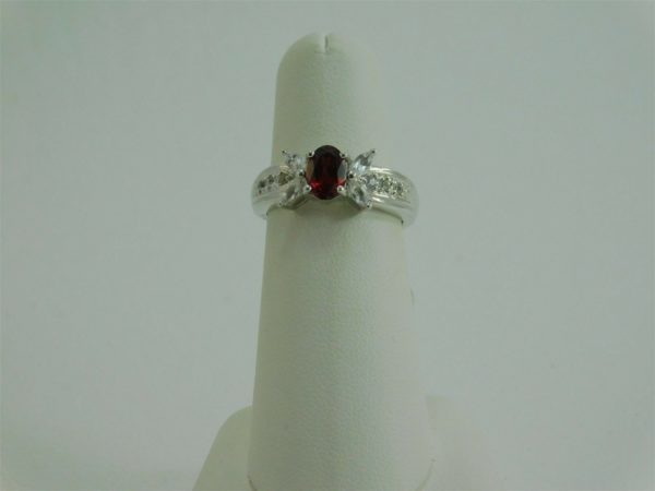 925-Sterling-Silver-Garnet-Solitaire-w-Cubic-Zirconia-Accents-Ring-LA0476-202328616462