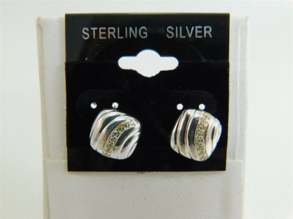925-Sterling-Silver-Square-with-CZ-Design-Stud-Earrings-DA0507-253658060662