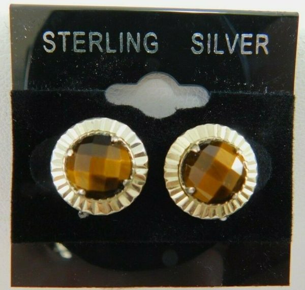 925-Sterling-Silver-12-Round-Linged-W-Gold-Marble-Stone-Earring-JM00152-202673923173