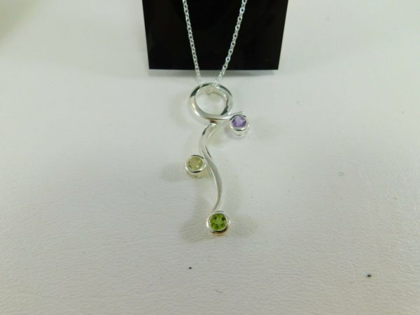 925-Sterling-Silver-3-Colored-Stone-Music-Note-Charm-Necklace-JM00108-202661995303