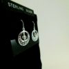925-Sterling-Silver-Earrings-Filigree-Circle-w-Center-Crystal-CM00031-254222569473-2
