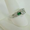 925-Sterling-Silver-CZ-and-Synthetic-Emerald-Ring-AD0054-202625965845-2