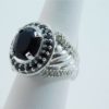 925-Sterling-Silver-Onyx-Cocktail-w-Halo-Ring-LA0537-253663083455-3
