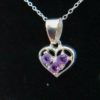 925-Sterling-Silver-3-Stone-Purple-Heart-Earrings-W-Matching-Necklace-JM00212-254431325367-2