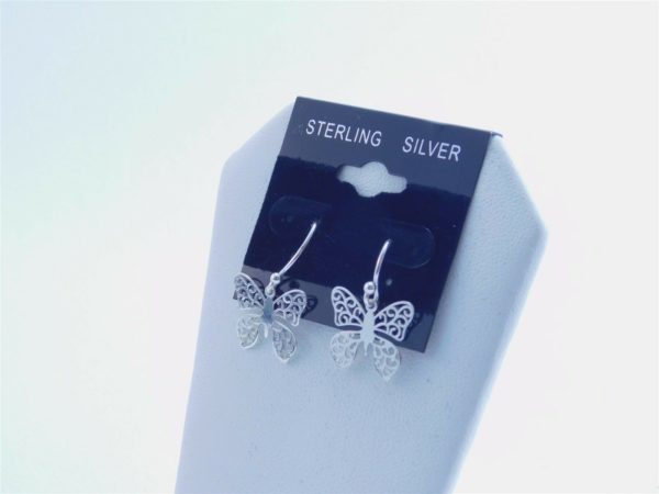 925-Sterling-Silver-Butterfly-Filigree-DropDangle-Earrings-LA0753-253656104517-2
