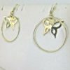 925-Sterling-Silver-Earrings-Gold-Toned-Circle-Butterflies-LW0003-202848119157-2