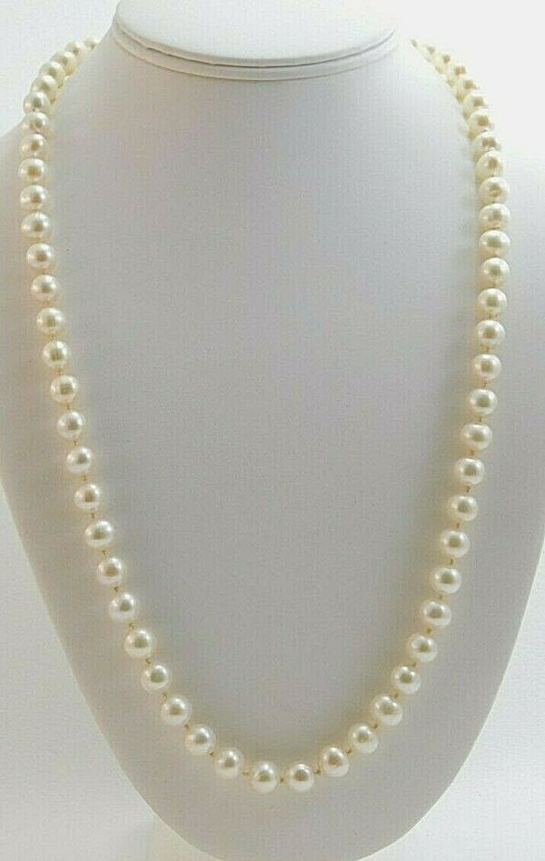 14K-Yellow-Gold-86mm-Freshwater-Pearl-245-Necklace-LA0553-201905639198