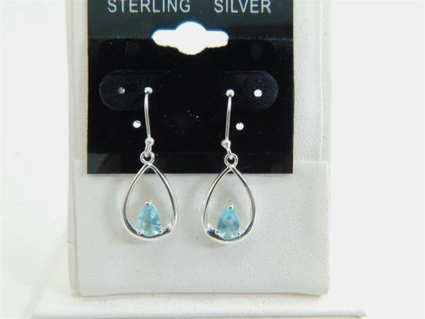 925-Sterling-Silver-11-Inch-Open-Pear-Cut-with-Aqua-CZ-Earrings-DA0534-253658106938
