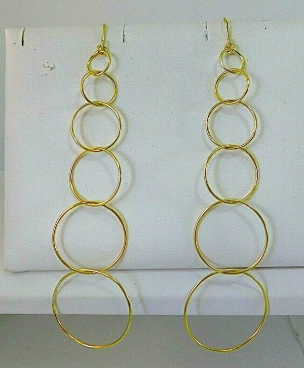 925-Sterling-Silver-Earrings-Gold-Toned-Circles-LW0002-254446354578