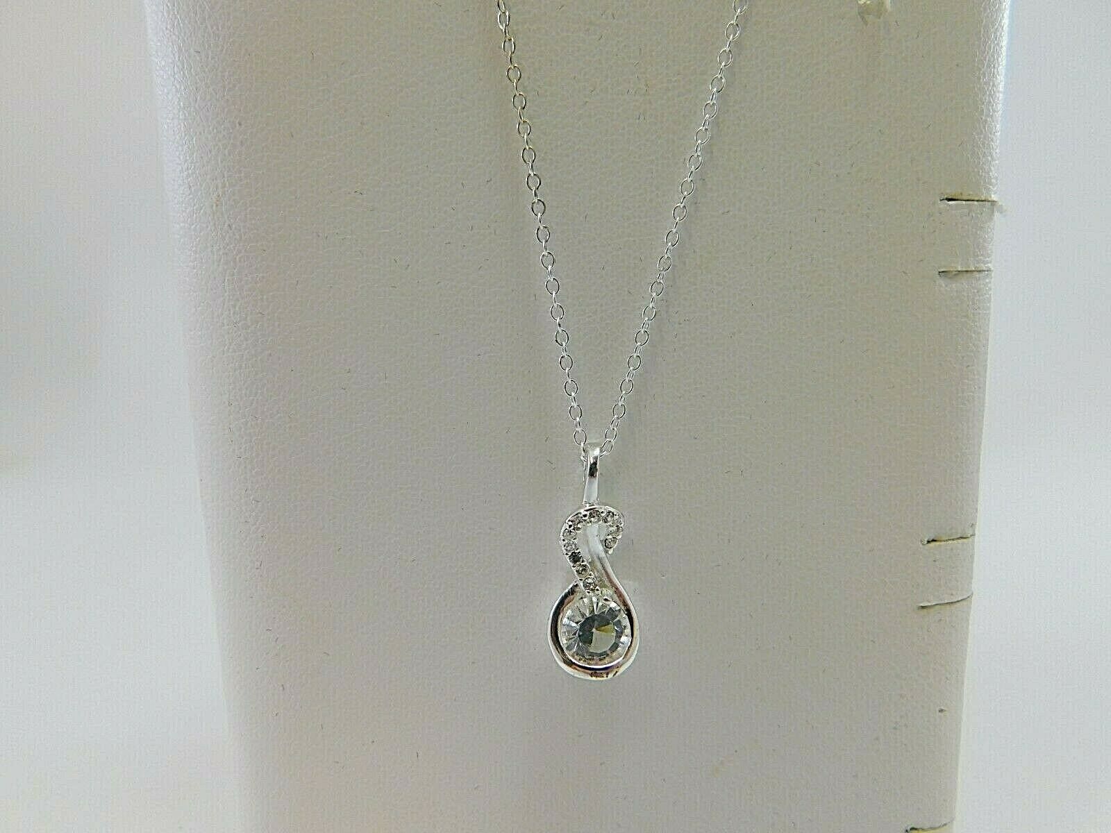 Cz Infinity  .925 Sterling Silver Pendant