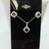 925-Sterling-Silver-Red-Earrings-W-matching-Pendant-Charm-Necklace-JM00215-202829492298