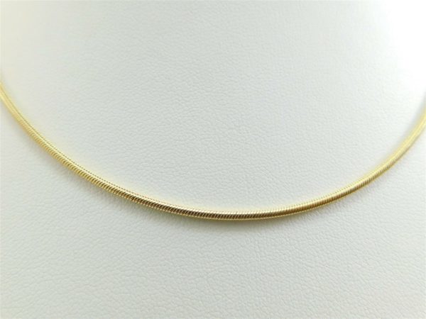10K-Yellow-Gold-18-17mm-Round-Polish-Snake-Chain-Lobster-Clasp-LA0973-253292703489