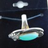 925-Sterling-Silver-Vintage-Native-Feather-Round-Turquoise-Ring-LA0604-253663344359-3